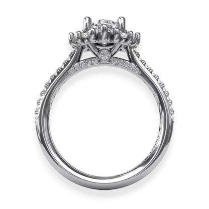 White Gold Ballerina Diamond Engagement Ring