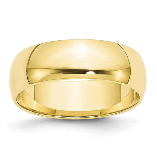 6MM Yellow Gold Half Round Wedding Band