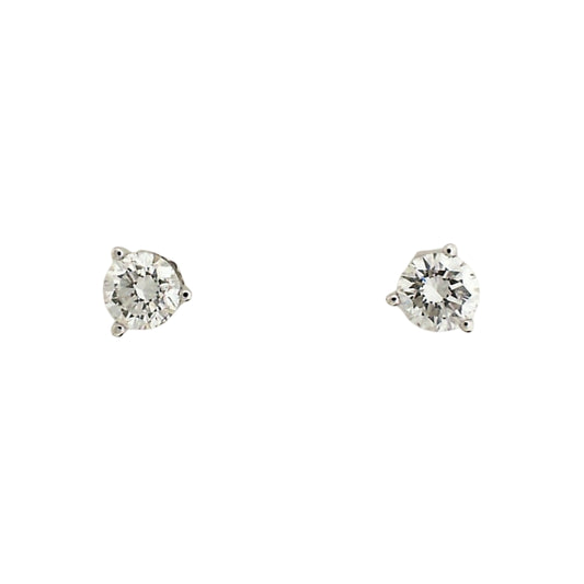 White Gold Lab Diamond Martini Studs