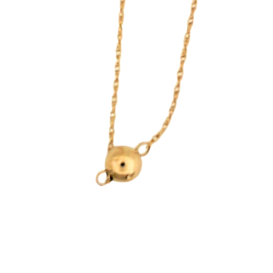 Open Rope Ball Station Necklace