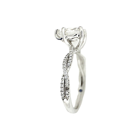 White Gold Diamond Twist Engagement Ring