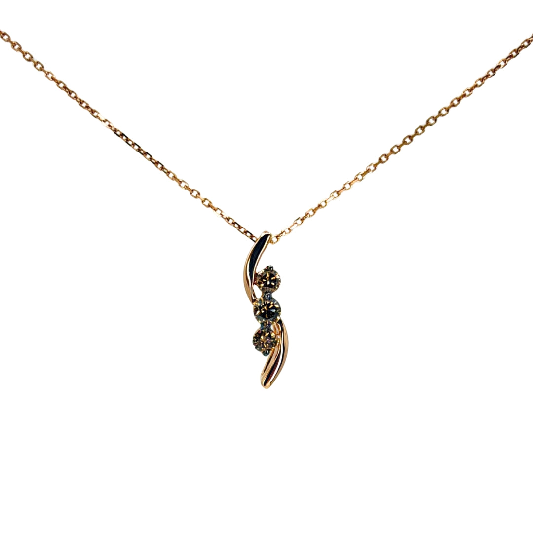 Rose Gold Champagne Diamond Necklace