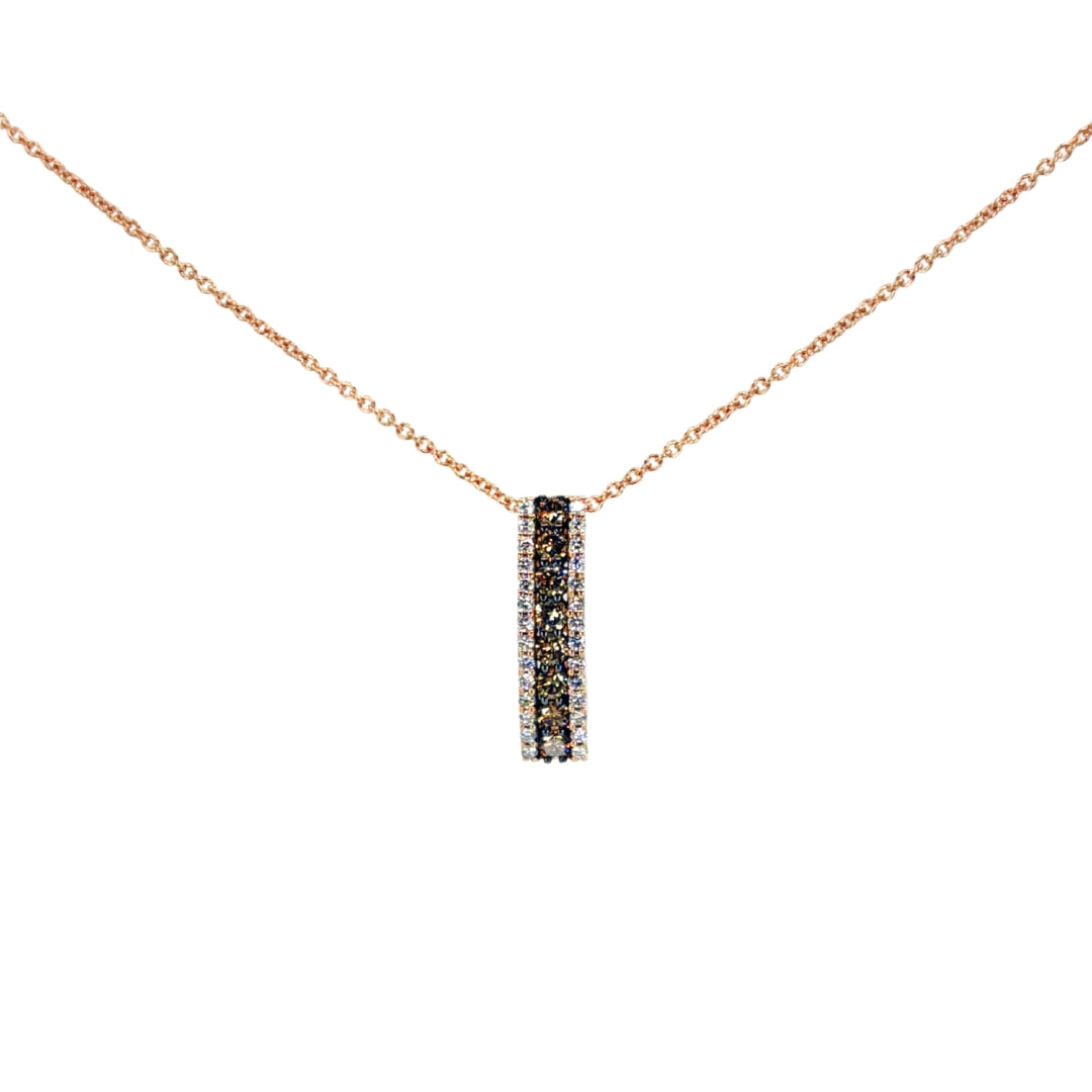 Rose Gold Champagne Diamond Necklace