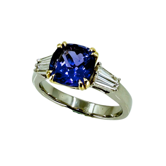 Two Tone Tanzanite Ring