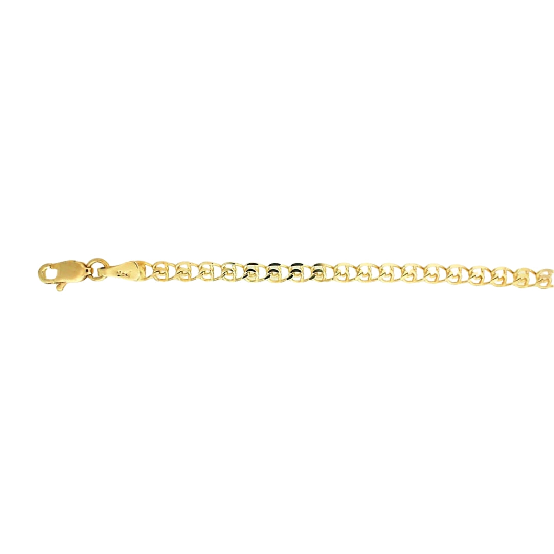 Yellow Gold Spiral Link Anklet