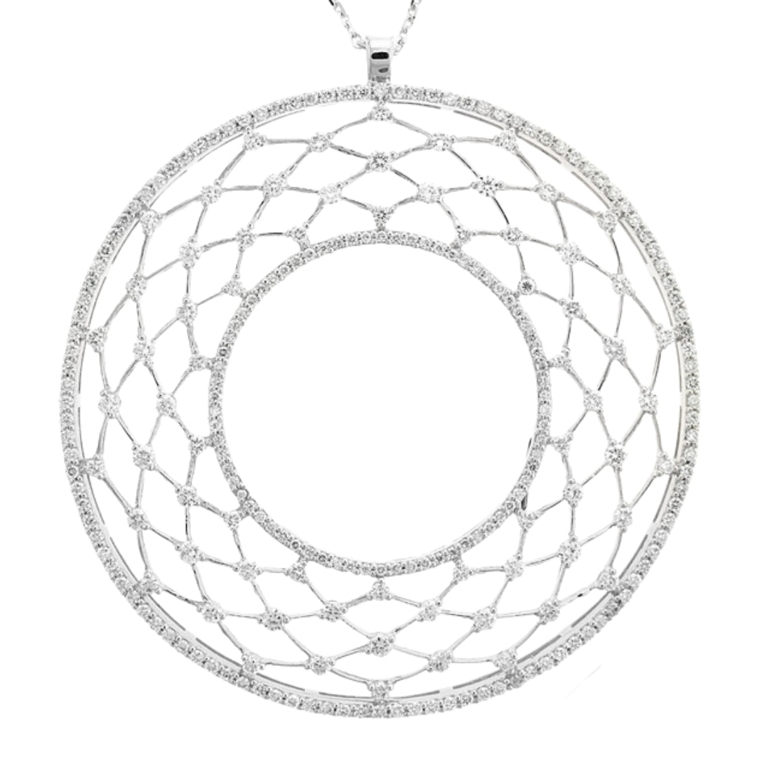 White Gold Diamond Circle Pendant