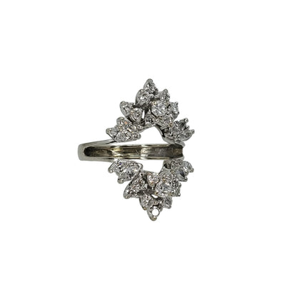 White Gold Marquise Diamond Insert Ring