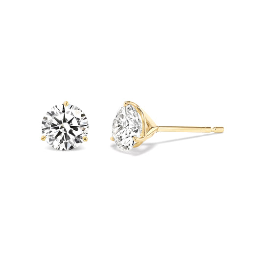 Yellow Gold Lab Diamond Martini Studs