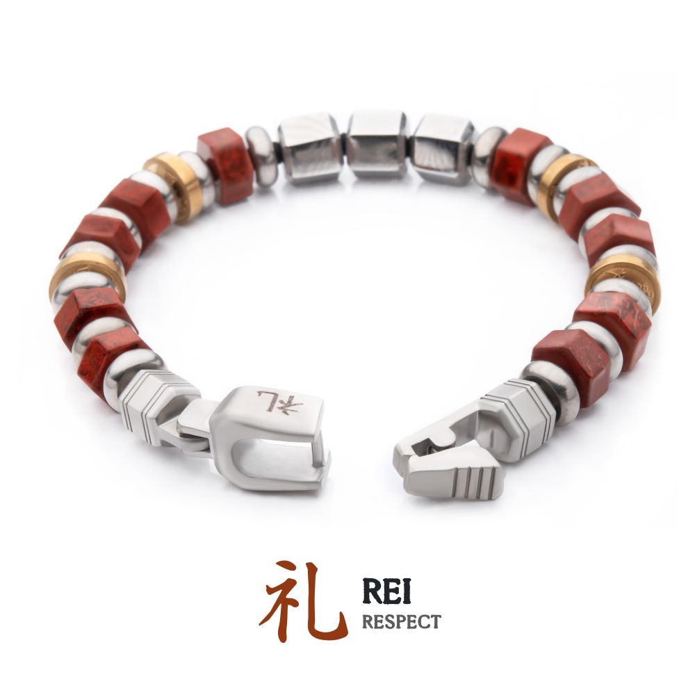 8.5 Inch Bushido Bracelet Rei: Respect