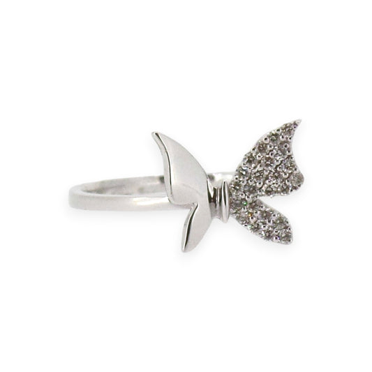 White Gold Butterfly Ring