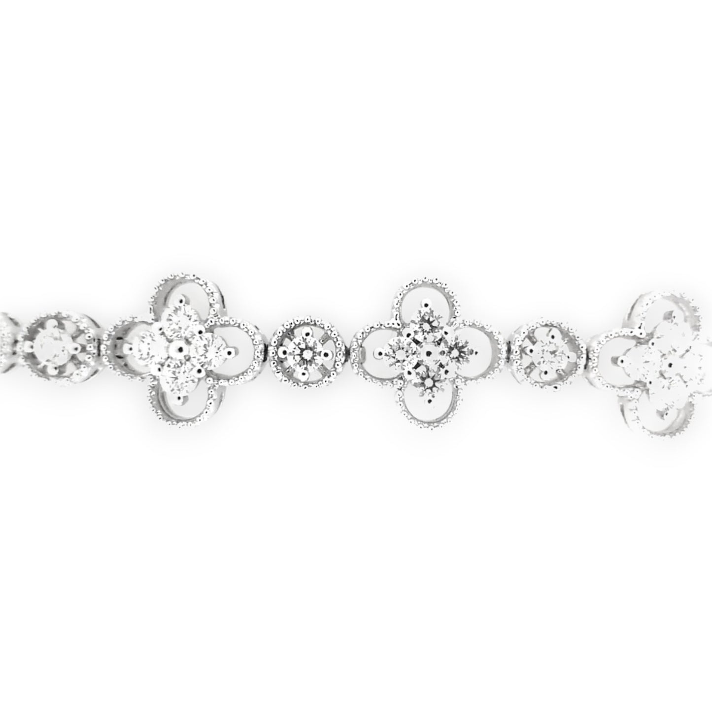 White Gold Flower Bracelet