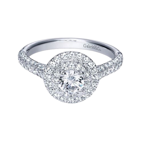 White Gold Double Halo Engagement Ring