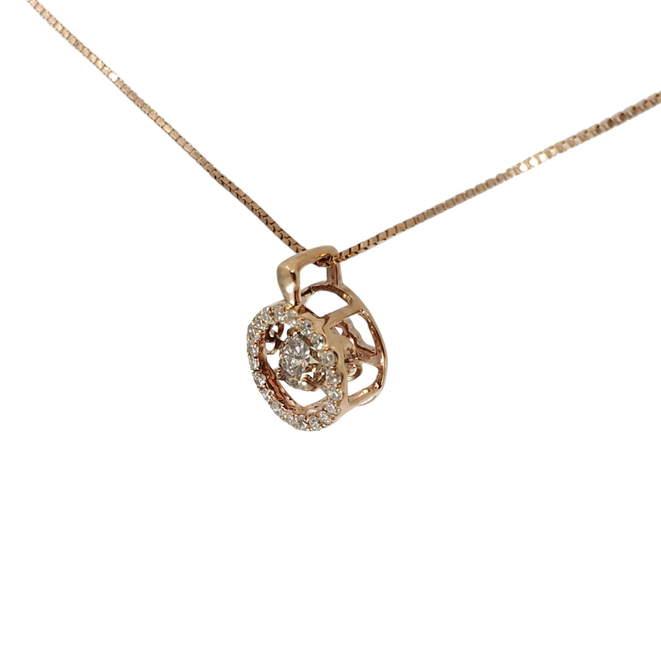 Rose Gold Chocolate Diamond Pendant