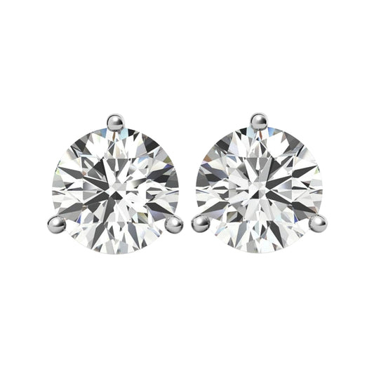 White Gold Cubic Zirconia Martini Studs