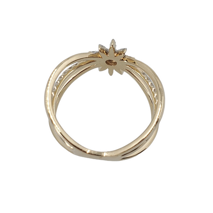 Yellow Gold Diamond Contemporary Ring