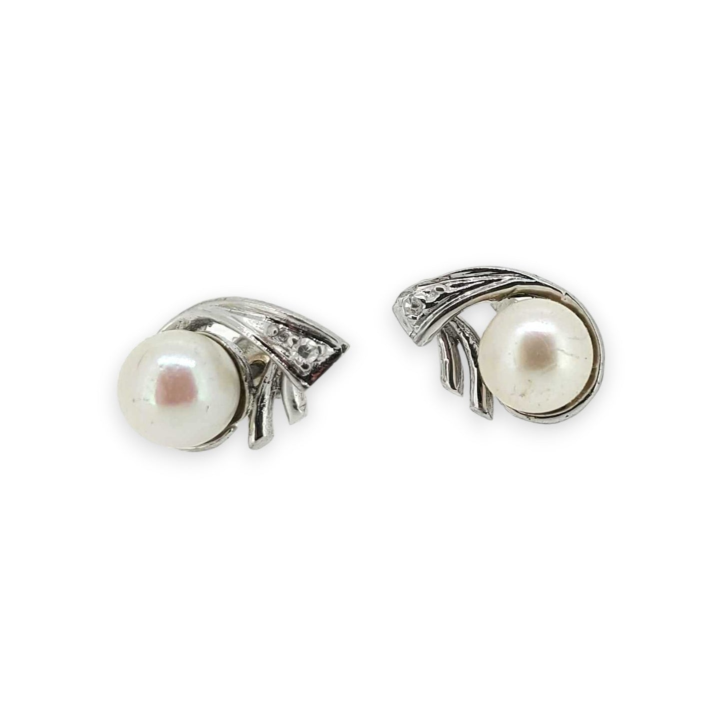 Pearl and Diamond Studs