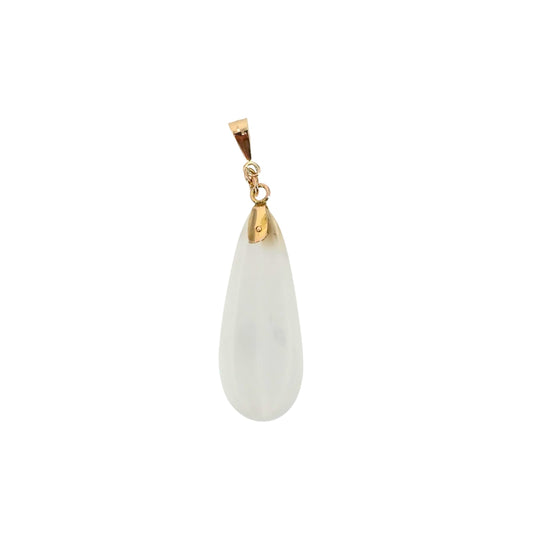 Frosted Quartz Carved Pendant