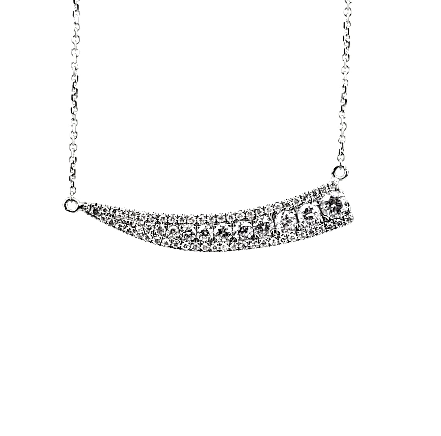 White Gold Curve Necklace