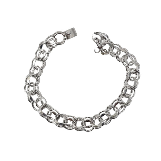 Sterling Silver Charm Link Bracelet