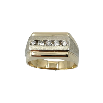 Two Tone Channel Set Diamond Ring