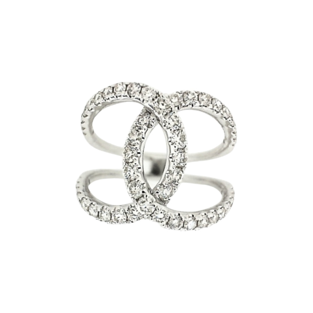 White Gold Open Space Ring