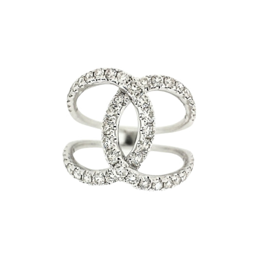 White Gold Open Space Ring