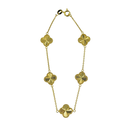 Yellow Gold Quatrefoil Bracelet