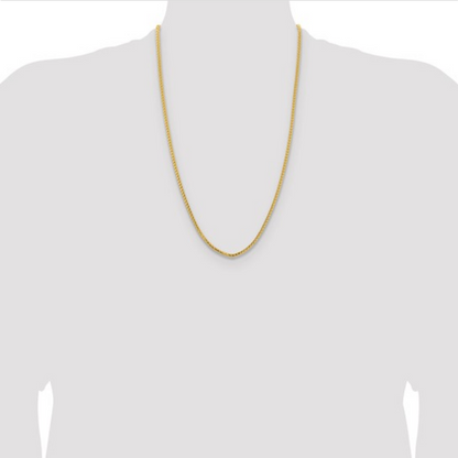 Yellow Gold 3D Anchor Necklace