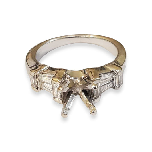 White Gold Baguette Diamond Ring