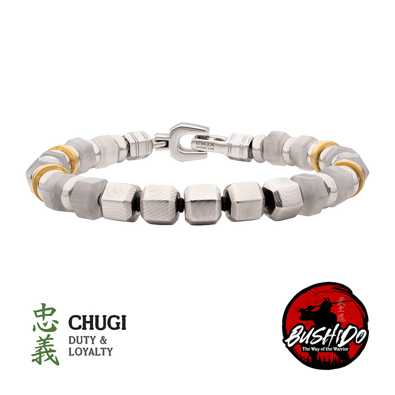 8.5 Inch Bushido Bracelet Chugi: Duty and Loyalty