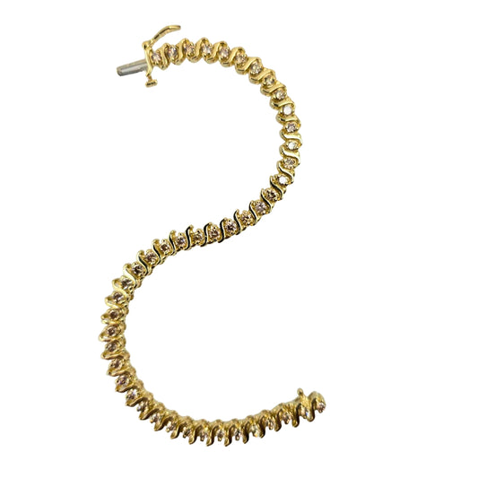Round Diamond S Link Bracelet