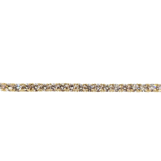 Yellow Gold 4 Carat Diamond Tennis Bracelet