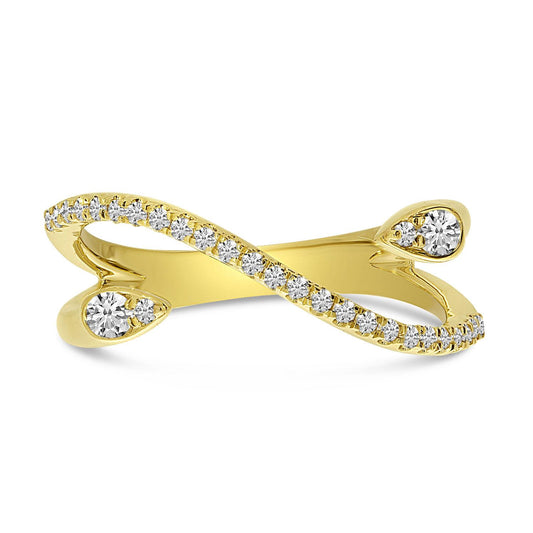 Yellow Gold Round Diamond Ring