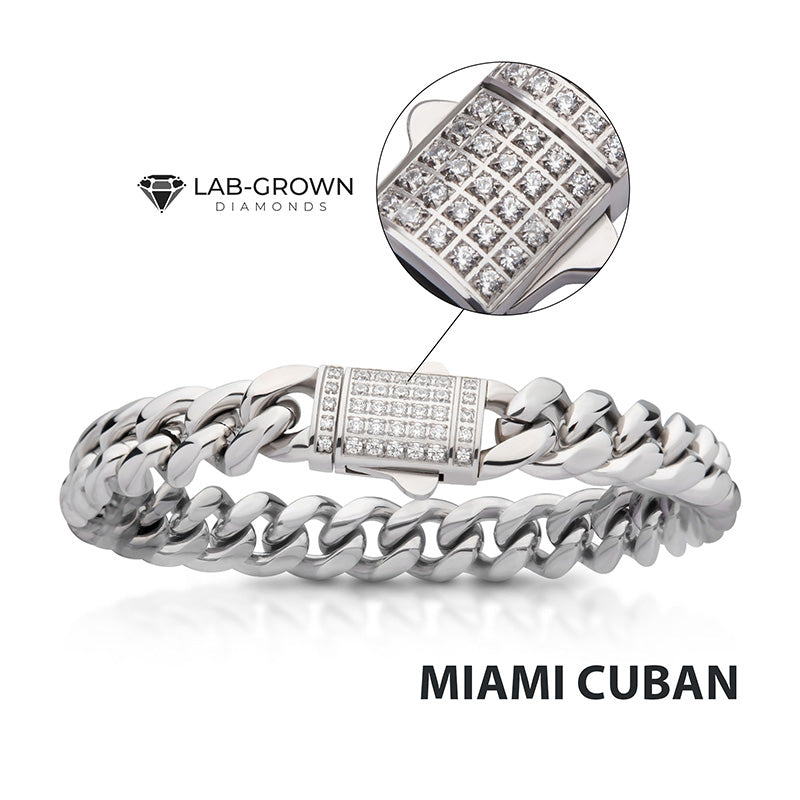 10MM Stainless Steel Miami Cuban Chain Bracelet