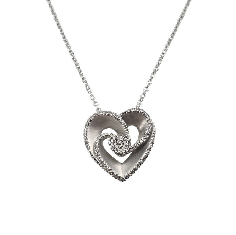 Silver Diamond Heart Pendant