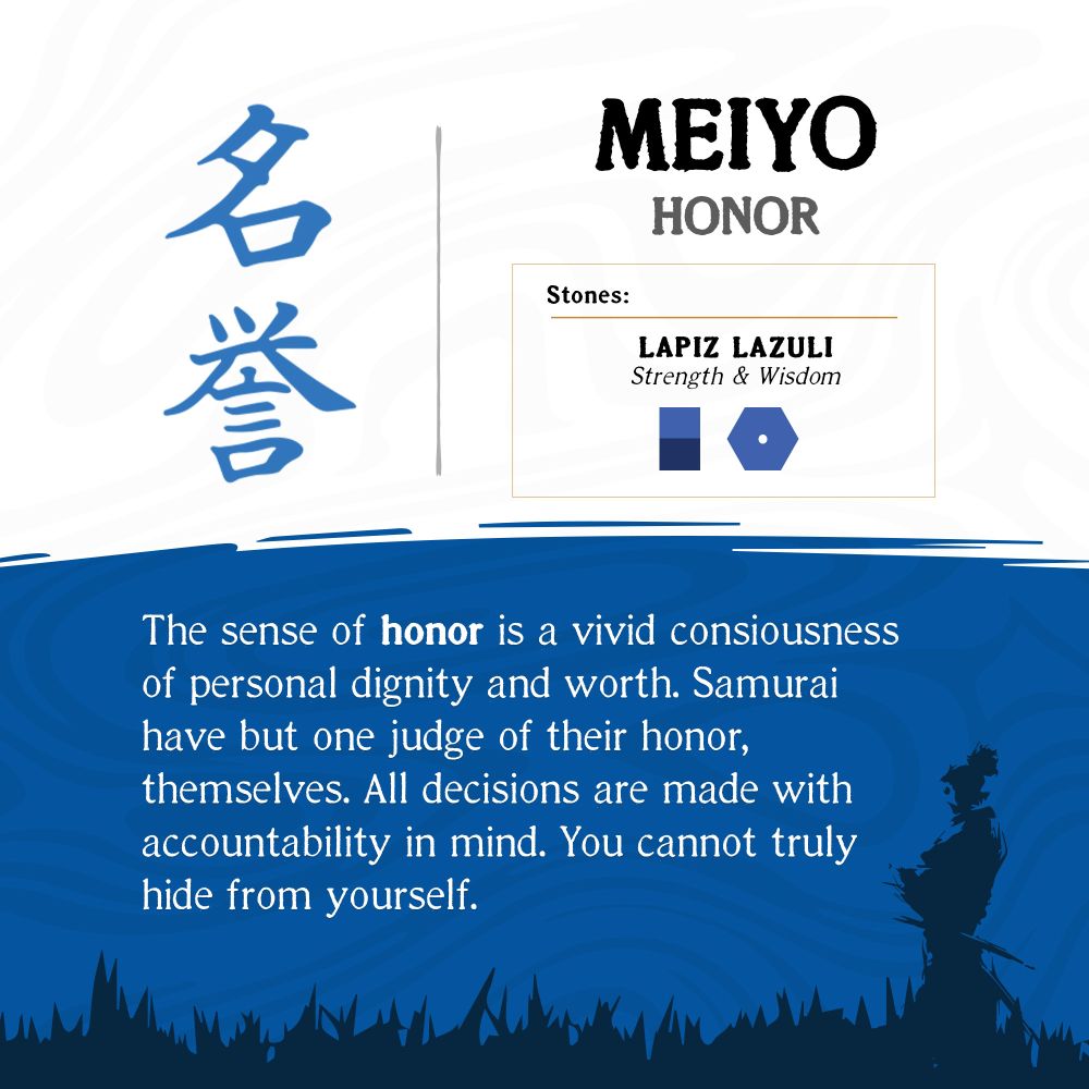 8.25 Inch Bushido Bracelet Meiyo: Honor