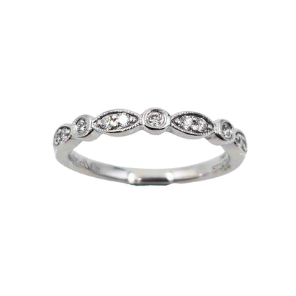 White Gold Gabriel&Co Milgrain Diamond Ring
