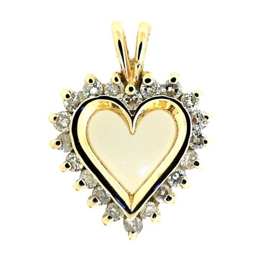 Yellow Gold Diamond Heart Pendant