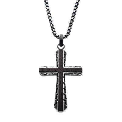 Antique Gun Metal Sepulchre Cross Pendant